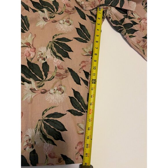 Jules & Leopold LINEN Pants Women’s Size M Floral Tropical Cropped Tie Waist Sum - Picture 6 of 12